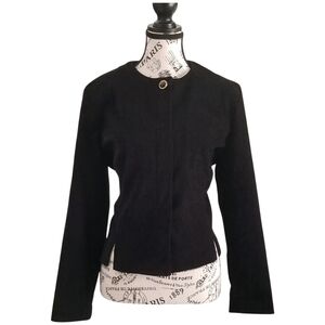 90s black velours blazer jacket
